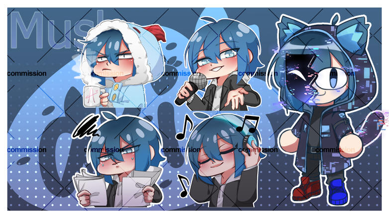 Commission Emote Pack for Mush